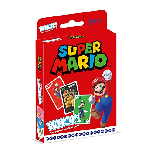 Winning Moves Gioco di carte Super Mario WHOT! Edizione inglese | Gioco di carte per famiglie dai 6 anni in su
