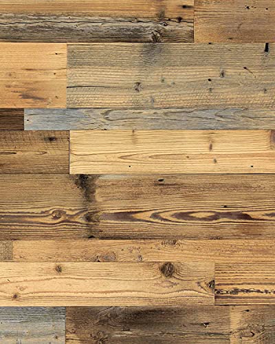 wodewa Pannelli da parete in legno di pino pino P180 I riciclati in vero legno sostenibile, decorazione da parete moderna per soggiorno, cucina