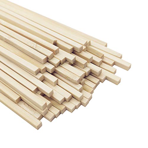 Worown 60 bastoncini di bambù naturali spessi da 30 cm, bastoncini...