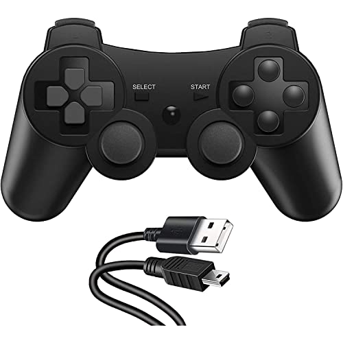 Zexrow Joystick PS3,senza fili Controller di gioco per PS3, PS3 Controller, Bluetooth Controller con cavo di caricabatterie, Controller Wireless Bluetooth per PS3