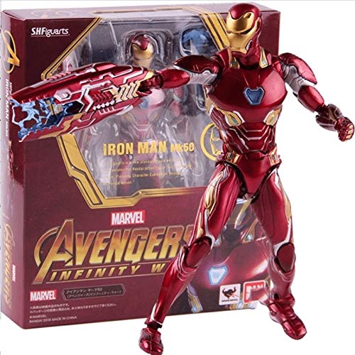 ZHI BEI DDWJ Marvel Avengers Action Figure - Iron Man MK 50 Mark XLX PVC da Collezione Modello Giocattolo Giocattolo Supereroe Carattere meraviglia Avengers Infinity War Action Figure