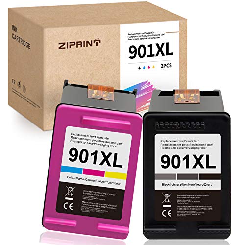 ZIPRINT compatibili HP 901 901XL Cartucce per stampanti multipack per HP OfficeJet 4500 J4580 J4680 J4540 J4550 J4524, J4535 J4545, J4600, J4585 J4624, J4660 (nero, colori)