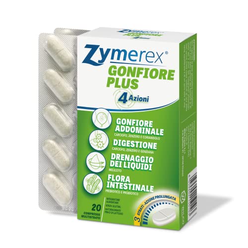 Zymerex Gonfiore Plus 4 Azioni 20 Compresse | Integratore alimentar...