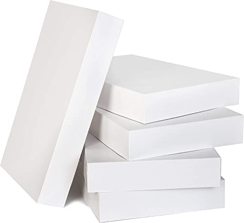 12 Scatole regalo in cartone bianco natalizio con carta igienica e coperchio per abiti da festa di Natale per confezionare scatole regalo e scatole da dessert fai da te