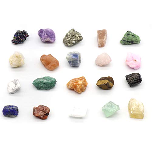 20 Collezione di Rocce Minerali Naturali Geologia Educazione Energia Cristalli Minerali Esemplari Pietre Irregolari