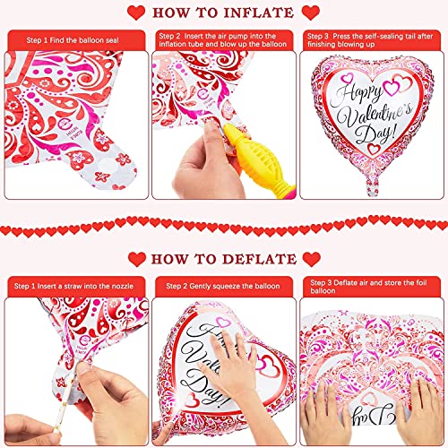 24 palloncini romantici per San Valentino, a forma di cuore rosso, ...