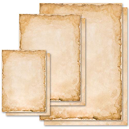 50 fogli di carta da lettera decorati Carta Motif VINTAGE Antico & Storia DIN A4 - Paper-Media