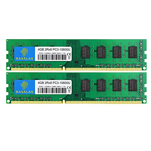 8GB kit 2x4GB DDR3 1333MHz 4GB PC3-10600u 2RX8 DDR3 10600 DIMM RAM UDIMM Memoria 1.5V 240-Pin CL9 Unbuffered Non-ECC Desktop