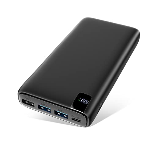 A ADDTOP Powerbank 26800mAh con 18W USB C Power Delivery Caricabatteria Portatile con Display Digitale LCD e 4 Porte per Smartphone, Tablets