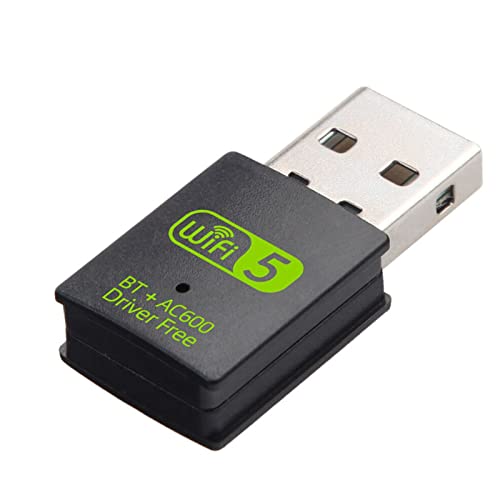 Adattatore USB WiFi Bluetooth, Scheda di rete WiFi Dual Band 2.4Ghz   5.8Ghz + Bluetooth 4.2 Ricevitore WiFi Chiavetta per PC fisso Laptop Desktop Win10   8 8.1 7 - Driver Autoinstallante