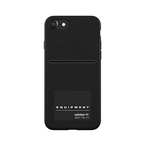 Adidas Originals - Custodia sagomata per iPhone 6 6S 7 8 SE 2020, con bordi rialzati, tessuto a rete, colore: Nero