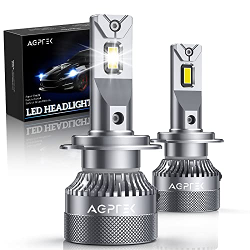 AGPTEK Lampadine H7 LED 22000LM, Fari LED Auto 110W CANBUS, Abbaglianti LED H7 6000K, Kit Lampada Auto Sostituzione per Alogena Lampade, Anabbaglianti per Auto H7, Lampada Auto Esterne (2 pz.i)