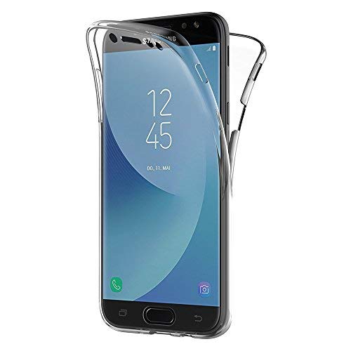 AICEK Cover Samsung Galaxy J5 2017, 360° Full Body Cover Samsung J5 2017 Silicone Case Molle di TPU Trasparente Sottile Custodia per Galaxy J5 2017 (5,2 Pollici SM-J530F)