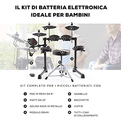 Alesis Debut Kit – Batteria Elettronica per Bambini con 4 pad Ele...