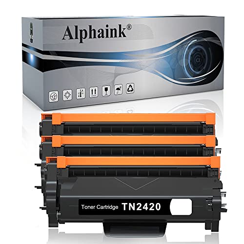Alphaink 3 Toner Compatibili con Brother TN2420 TN-2420 TN2410 per MFC L2710DW L2710DN L2730DW L2750DW HL-L23210D L2350DW L2370DN L2375DW DCP-L2510D L2530DW L2550DN (3 Nero)