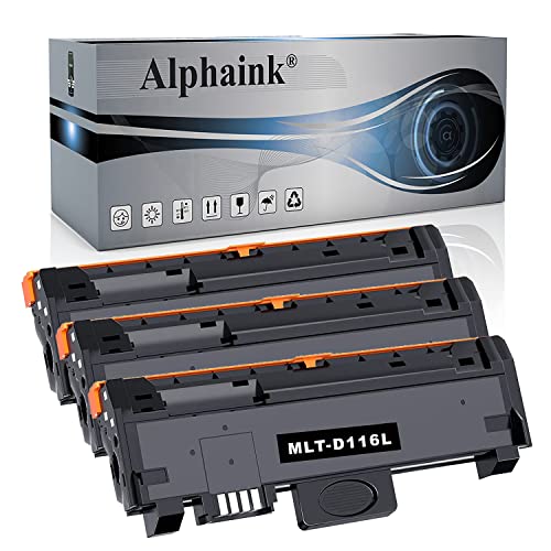Alphaink 3 Toner Compatibili con Samsung MLT-D116L per stampanti Samsung Xpress SL M2885FW M2825ND M2675FN M2625D M2875FD M2835DW M2875FW M2825DW M2825DW M2825 M2885 M2875 3000 copie l uno (3 Nero)