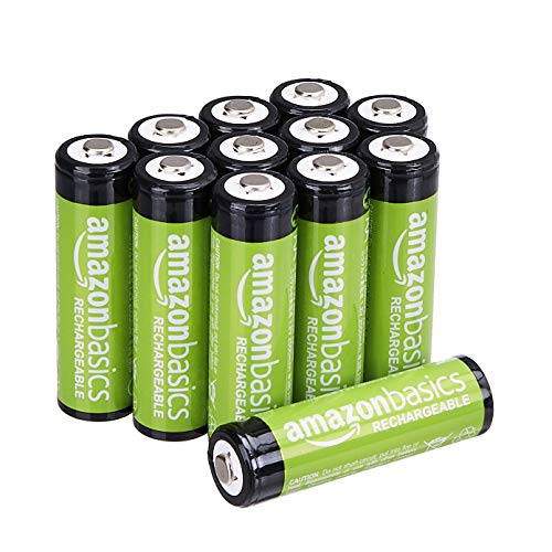 Amazon Basics - Batterie ricaricabili AA (confezione da 12), 2000 mAh, pre-caricate