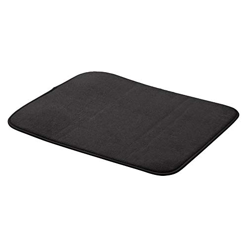 Amazon Basics - Tappetino scolapiatti - 41x46cm   16x18 - colore: nero, confezione da 2