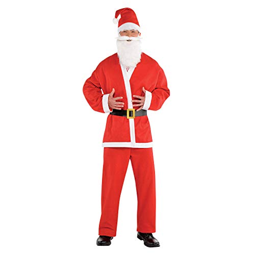 amscan 9907363 - Costume da Babbo Natale da uomo, taglia XL