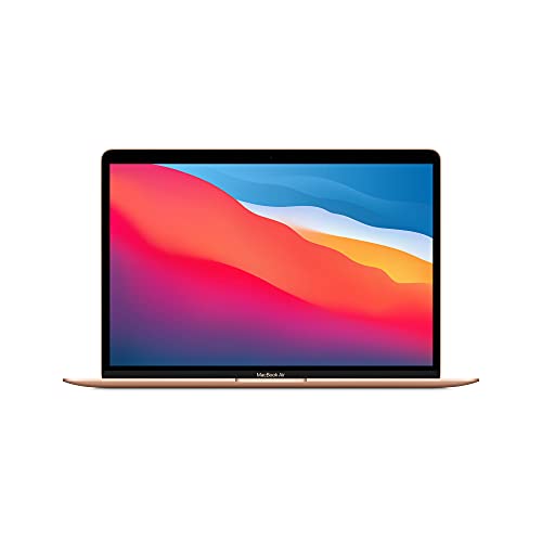 Apple PC Portatile MacBook Air 2020: Chip M1, Display Retina 13 , 8GB RAM, 256GB SSD, Tastiera retroilluminata, Videocamera FaceTime HD, Touch ID- Oro