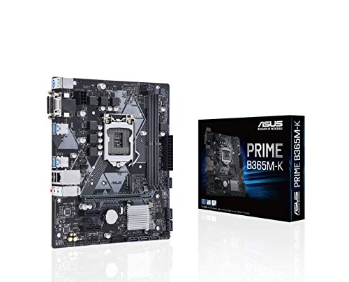 ASUS Prime B365M-K Scheda Madre Intel B365 mATX con Illuminazione a LED, DDR4 2666 MHz, Supporto M.2, SATA 6 Gbps