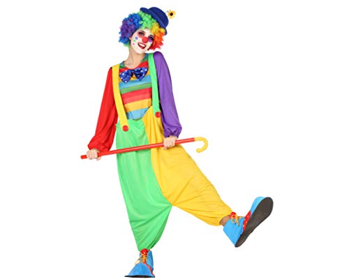 Atosa 54185 - Costume da clown donna XS-S multicolore, da donna