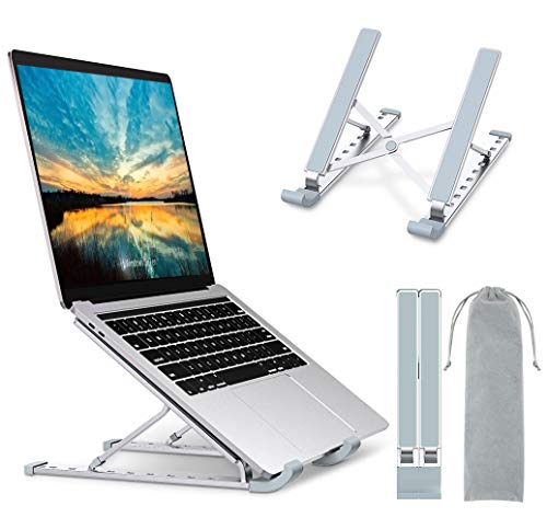 Babacom Supporto PC Portatile, 9-Levels Regolabile Raffreddamento Supporto Laptop, Alluminio Ventilato Porta PC, Leggero Notebook Riser Compatibile con MacBook PRO Air, Altri 10-15,6” Laptop