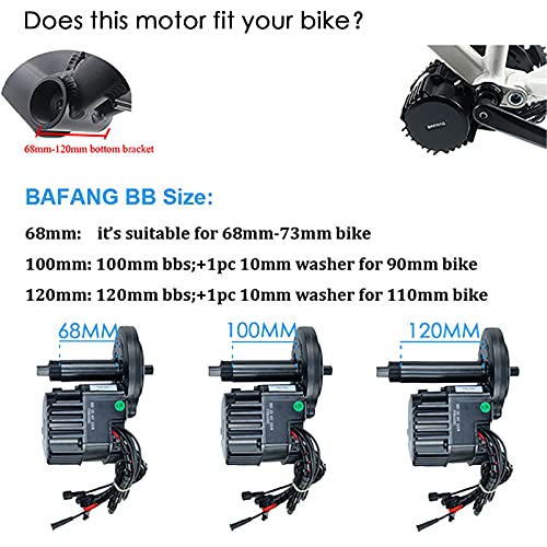 Bafang kit Bicicletta Elettrica Motore Centrale BBS03B 48V 1000W Co...
