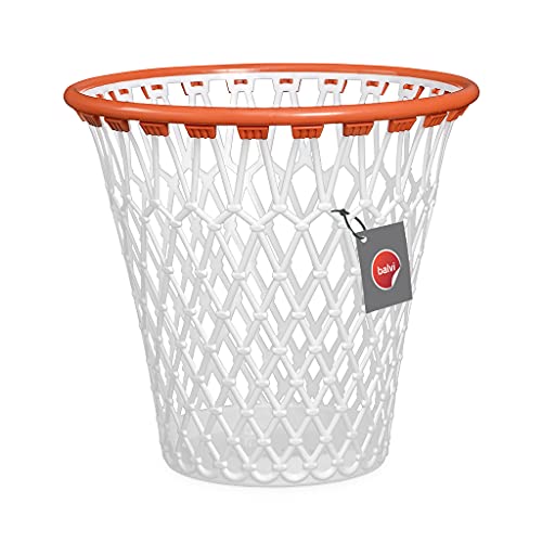 Balvi - Basket Cestino. con Disegno Divertente di Un canestro di Pallacanestro. Colore Bianco. Fabbri