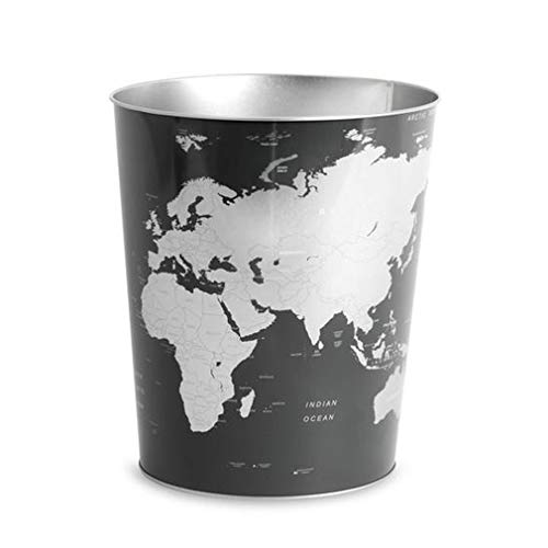 Balvi Cestino Carta Globe Colore Grigio Design Mappa del Mondo Latt...