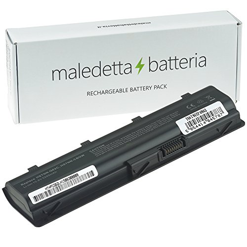 Batteria MaledettaBatteria Serie MU06 per Portatile HP 250 255 2000 635 650 655 Pavilion G4 G6 G62 G7 Compaq Presario CQ56 CQ62 (6 Celle 5200mAh 10,8-11,1 V Nera)