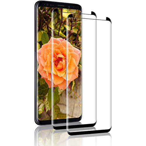 Beukei 2 pezzi Vetro temperato compatibile con Samsung Galaxy S8,copertura totale curva 3D,Durezza 9H,Anti-Graffio,Senza Bolle,HD Pellicola Protettiva