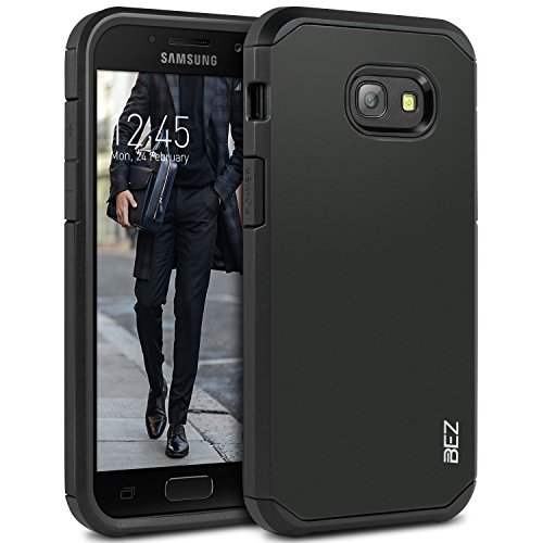 BEZ Cover Samsung A5 2017, Custodia Compatibile per Samsung Galaxy A5 2017, Cover Posteriore Rigida Protettiva Custodia [Antiurto, Assorbimento-Urto] - Nero