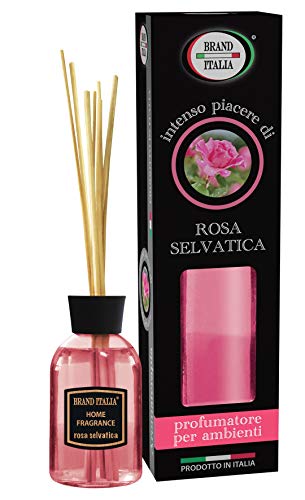 Brand Italia Brand Italia Diffusore A Bastoncino Profumazione Rosa Selvatica - 100 Ml - 200 g