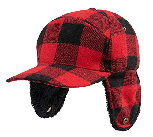 Brandit Brandit Lumberjack Wintercap, Cappello Invernale Unisex - Adulto, Rosso (Red Black), Taglia unica