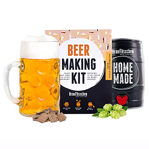 Braufässchen | Set per Birra Fai da Te | Botte da 5 l | Deliziosa Birra preparare in 7 Giorni | Regalo Perfetto per Uomini…