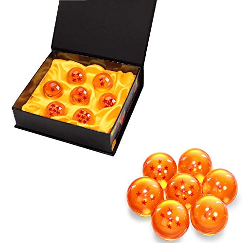 BRone Dragonball Dragon Ball Z da 1 a 7 stelle di cristallo Dragon Ball e scatola regalo per bambini, collezione – 4,3 cm