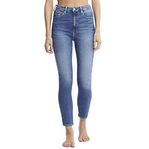 Calvin Klein Jeans High Rise Skinny Ankle Pantaloni, Denim Medium, 24W Donna