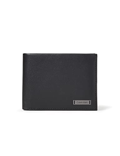 Calvin Klein Smooth W Plaque 5 Cc Coin - Portamonete Uomo, Nero (Black), 0.1x0.1x0.1 cm (B x H T)