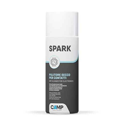 Camp SPARK Spray, Detergente a Secco per Elettronica, Pulitore Solvente, Pulisce a Fondo i Circuiti e Ripristina i Contatti Elettrici - 400 ml