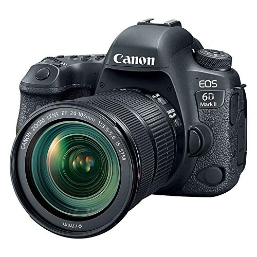 Canon EOS 6D Mark II Fotocamera Digitale Reflex con Obiettivo EF 24-105mm f 3.5-5.6 IS STM, Nero
