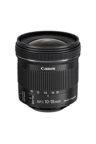Canon Obiettivo Ultragrandangolare con Zoom, EF-S 10-18 mm f 4.5-5.6 IS STM, Nero Antracite