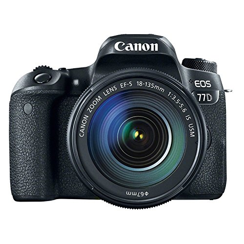 Canon SLR EOS 77D Fotocamera Digitale, Obiettivo EF-S 18-135 mm IS ...