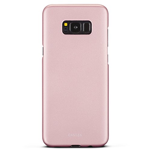 CASEZA Cover Galaxy S8 Plus Oro Rosa Rio Custodia Posteriore Ultra Sottile con Finitura Gomma Opaca - Protettiva Gommata Rigida - Aspetto e Sensazione di qualità per Samsung S8+ (6,2 ) Originale