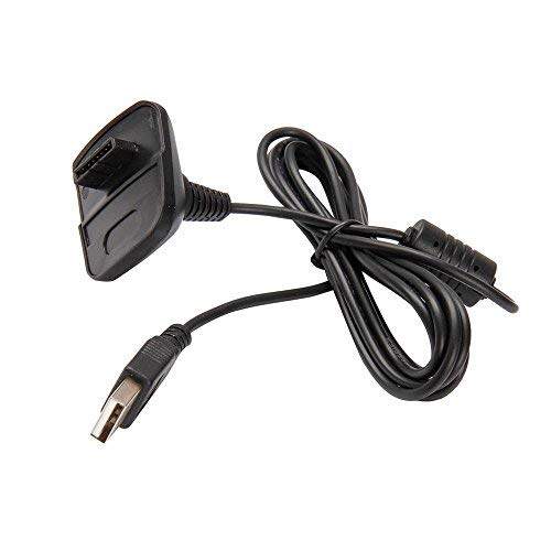 Cavo di ricarica USB plug & play per Controller Wireless per XBOX 360, colore: nero