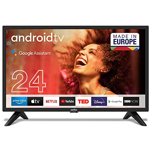 Cello C2420GDE TV LED SMART HD DVB-T2 da 24 Pollici con Google Assistant, Google Chromecast, Google Play Store, Prime Video, Netflix