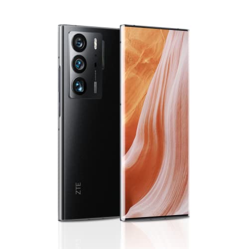 Cellulare ZTE Axon 40 Ultra 5G - Smartphone sbloccato con tecnologia UDC, display AMOLED da 120 Hz 6,8 , fotocamera tripla da 64 MP, batteria da 5000 mAh, Snapdragon 8 Gen1, versione UE, nero,12+256GB