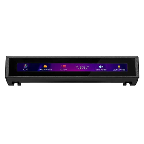 Corsair iCUE NEXUS RGB, Pannello LCD Touch Screen con diagonale da 5 Pollici, 262K Colori, 6 Pulsanti Macro Virtuali Programmabili e personalizzabili, Monitoraggio in Tempo Reale del Sistema, Nero