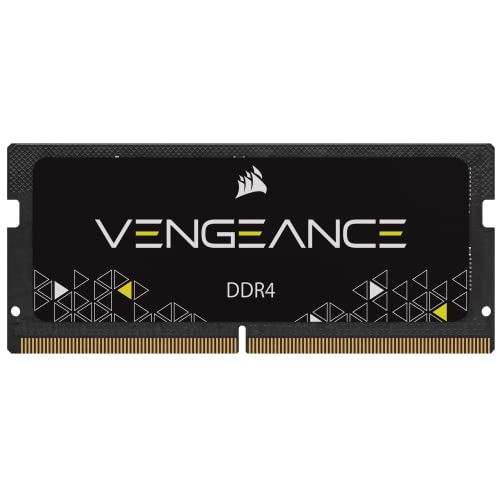 Corsair Vengeance SODIMM 16GB (1x16GB) DDR4 2666MHz CL18 Memoria per Laptop Notebook (Supporto Processori Intel Core i5 e i7 di Sesta Generazione), Nero