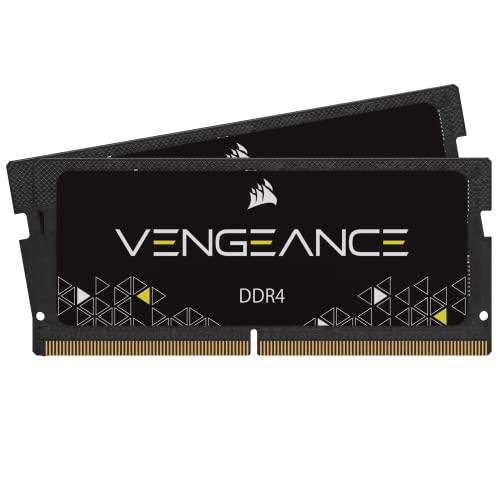 Corsair Vengeance SODIMM 16GB (2x8GB) DDR4 2666MHz CL18 Memoria per Laptop Notebook (Supporto Processori Intel Core i5 e i7 di Sesta Generazione), Nero